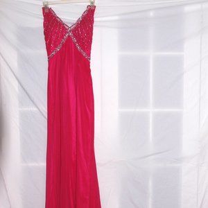 Leo Soirees Red Evening Dress Size 8